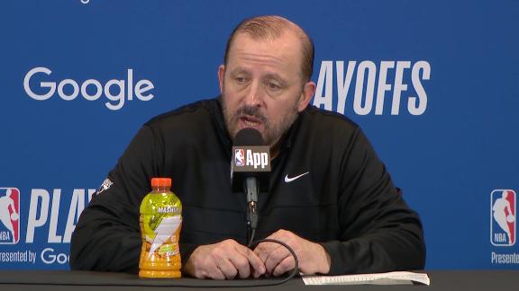 Tom Thibodeau says the Knicks' poor defense was the team's downfall in a Game 5 loss to the Celtics.