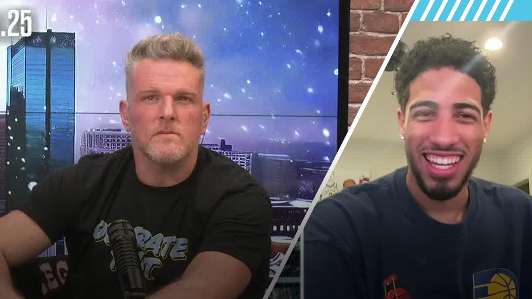 Tyrese Haliburton tells Pat McAfee the Pacers feed off of being overlooked.