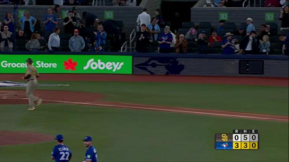 Blue Jays' Anthony Santander Leaves Game With Hip Inflammation Against Padres