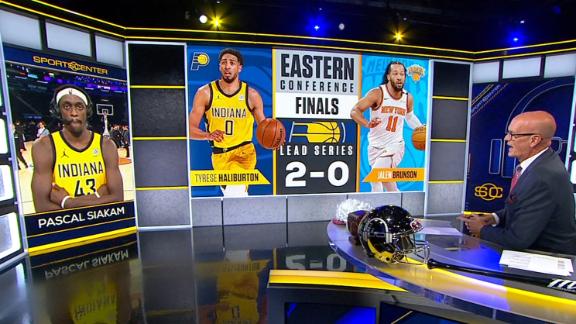 Pascal Siakam joins Scott Van Pelt to reflect on the Pacers' Game 2 win over the Knicks in the Eastern Conference finals.
