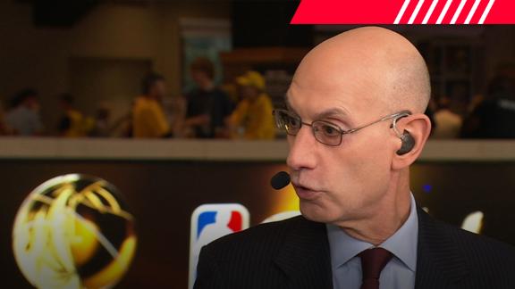 Adam Silver discusses the ratings of the NBA Finals so far and says the league needs to do "new things" to attract fans in the future.