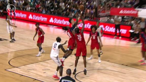 Koby Brea gets fouled and sinks a layup.