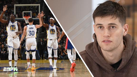 NBA Rookie Alex Toohey is looking forward to learning different things from all time greats Steph Curry, Draymond Green, and Jimmy Butler at the Golden State Warriors.