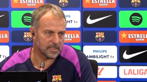 Hansi Flick 'not happy' about Barcelona's registration struggles
