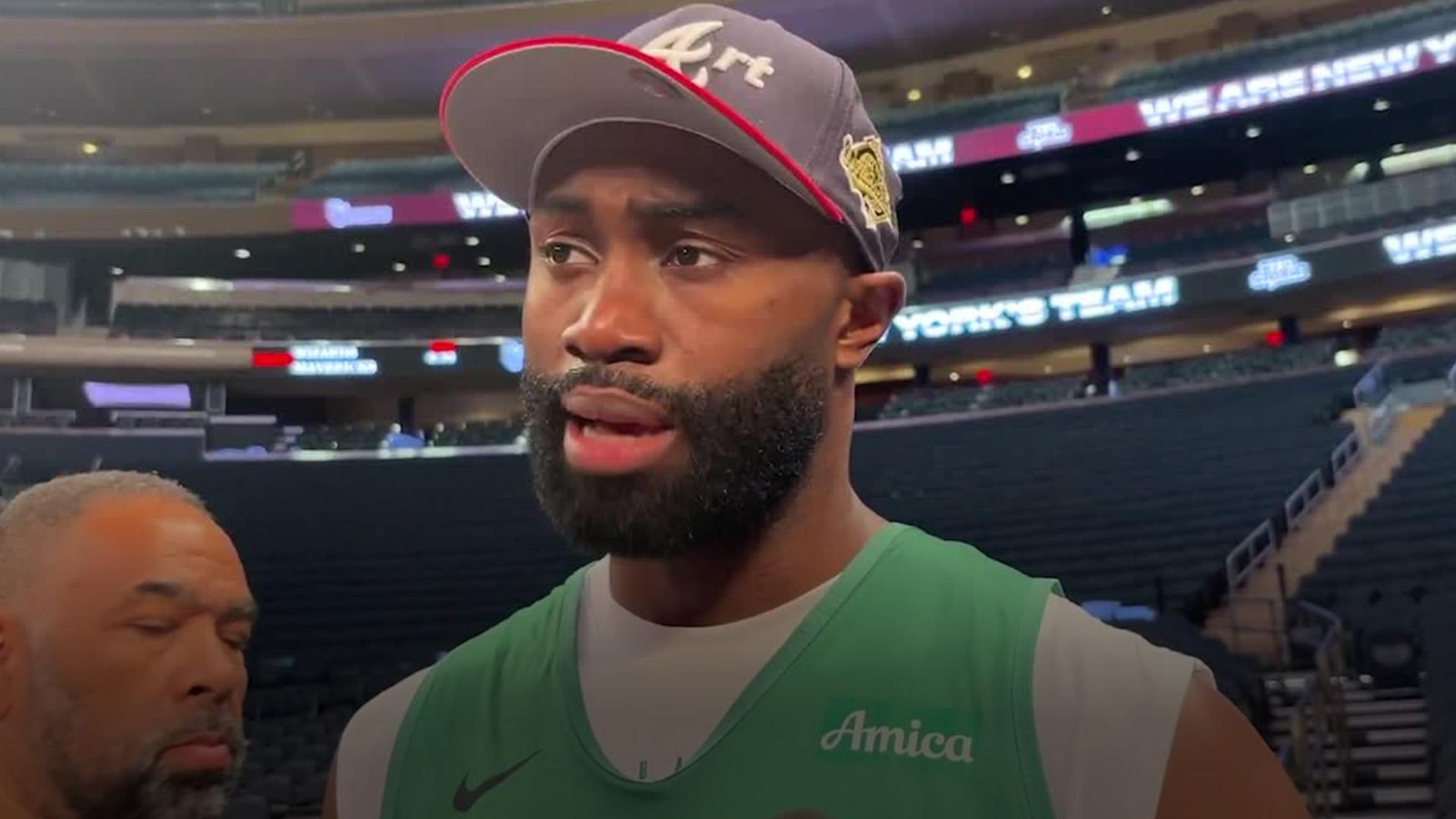 Jaylen Brown laments the lack of conversations about protecting NBA players over betting issues.