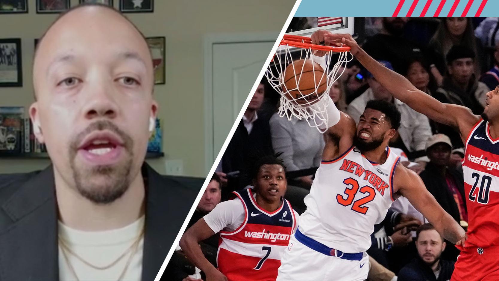 David Dennis Jr. explains why Karl-Anthony Towns being aggressive is beneficial for the Knicks.