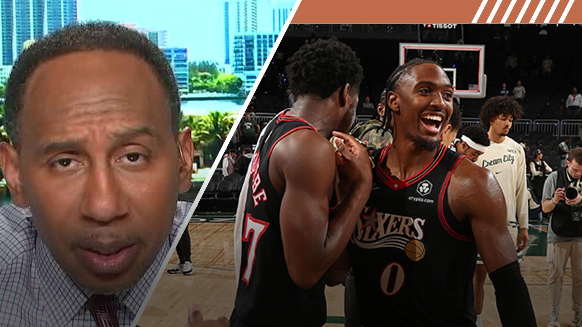 Stephen A. calls Tyrese Maxey a "spectacular talent” after his 54-point showing, says adding a healthy Joel Embiid will make the Sixers must-see.