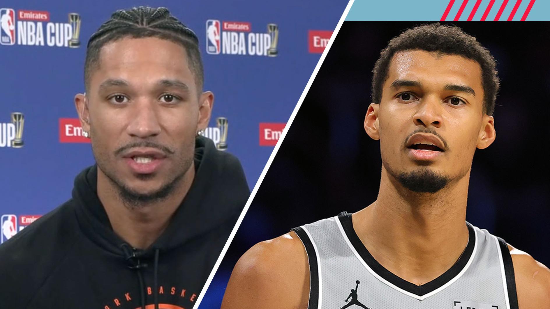 Josh Hart explains why he is looking forward to facing Victor Wembanyama in the NBA Cup final.