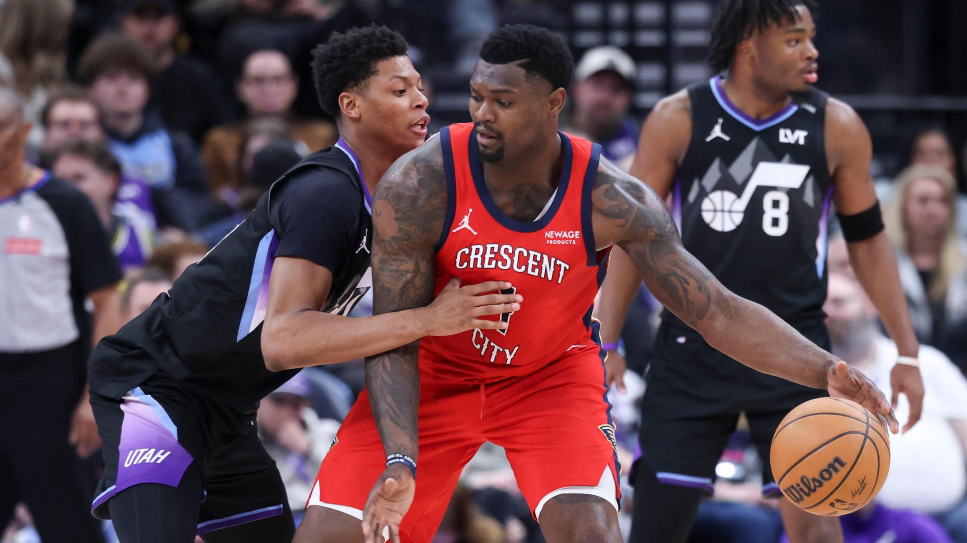 Zion Williamson’s 20 points lift the Pelicans to a 129-118 victory over the Jazz.