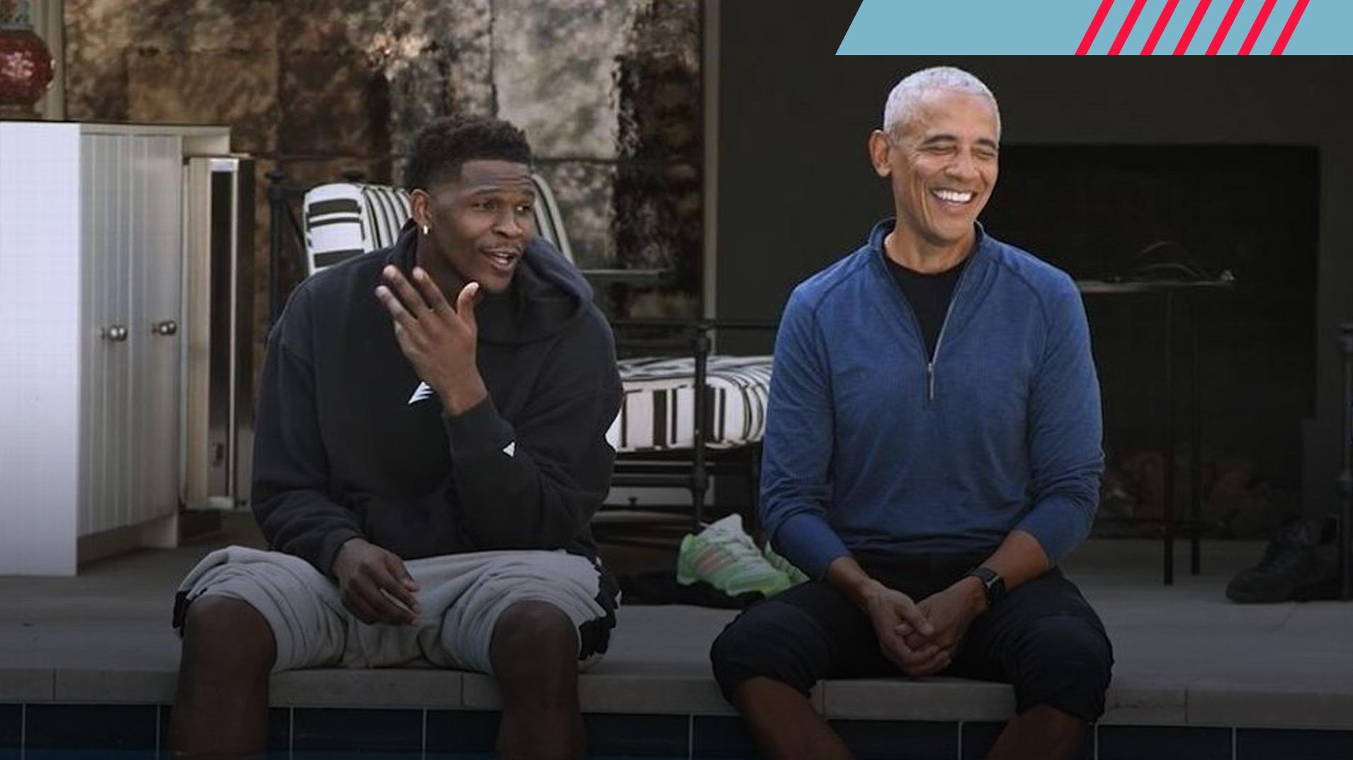 President Barack Obama and Anthony Edwards reconnect for a video about the opening of the Obama Presidential Center this summer.