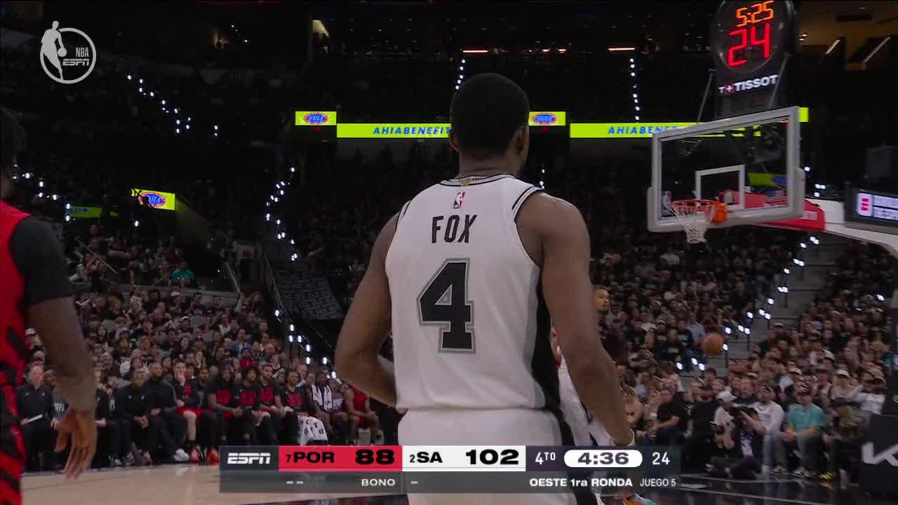 De'Aaron Fox - Base de San Antonio Spurs - ESPN (AR)