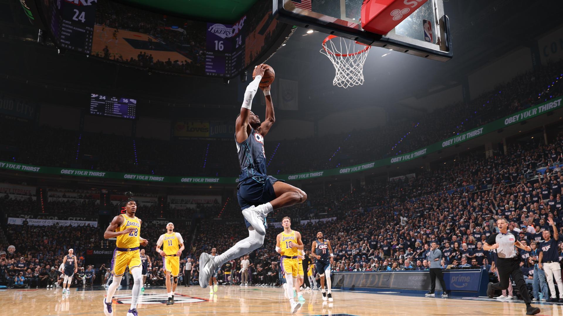 NBA: Oklahoma City Thunder vs Los Angeles Lakers
