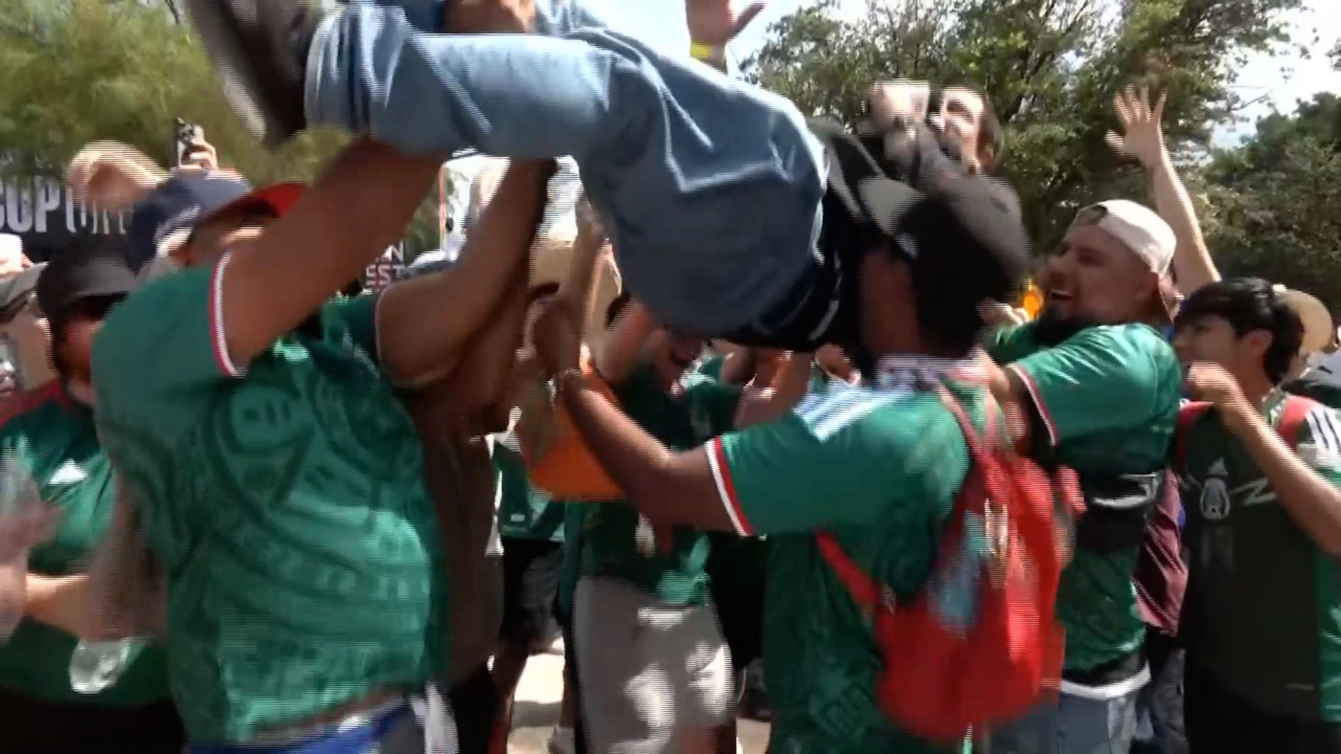 Mexico fans launched this ESPN reporter