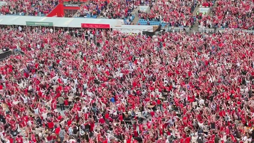Norway fans erupt as Brazil penalty is saved