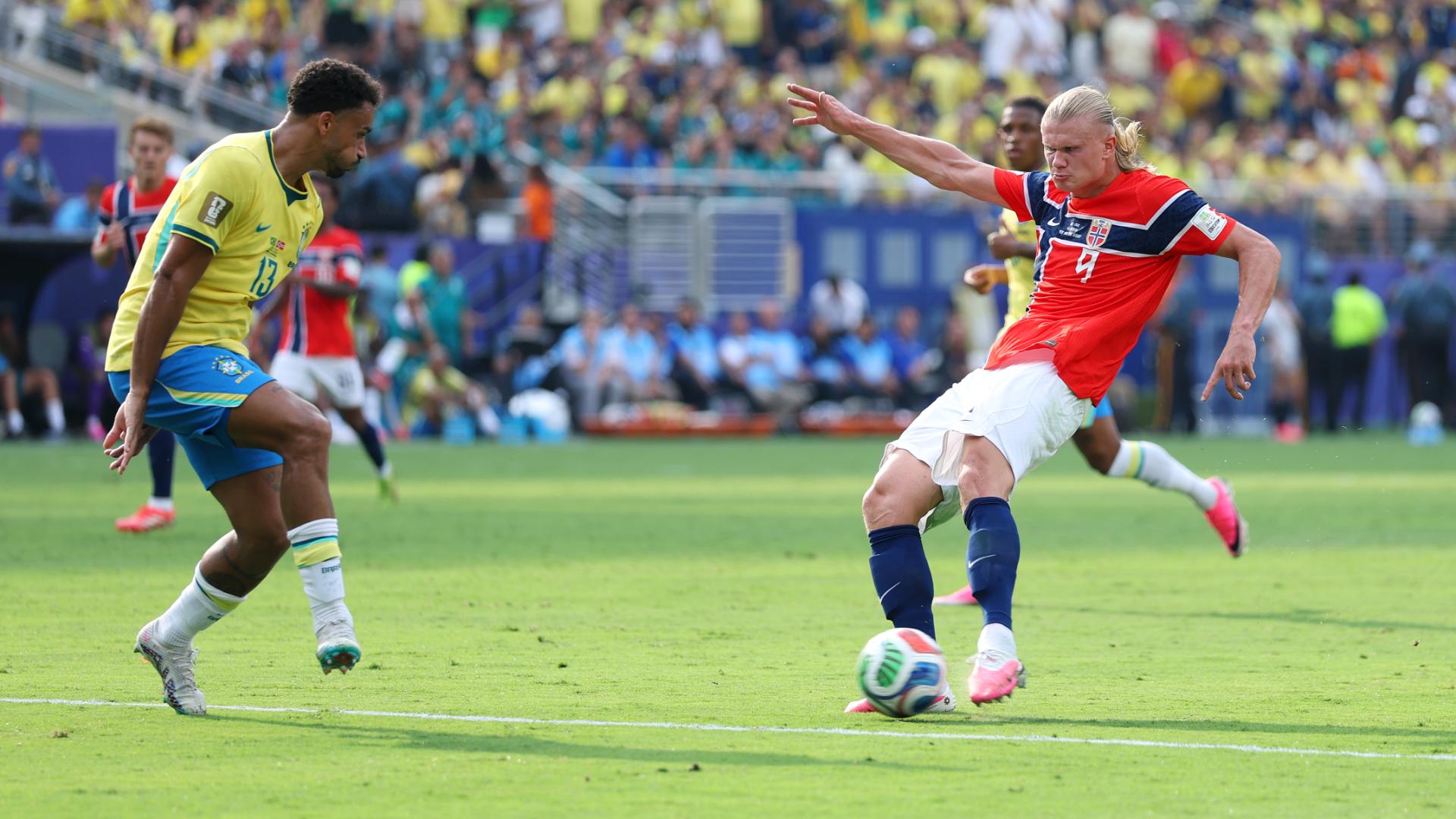 Haaland sends Brazil home with huge brace