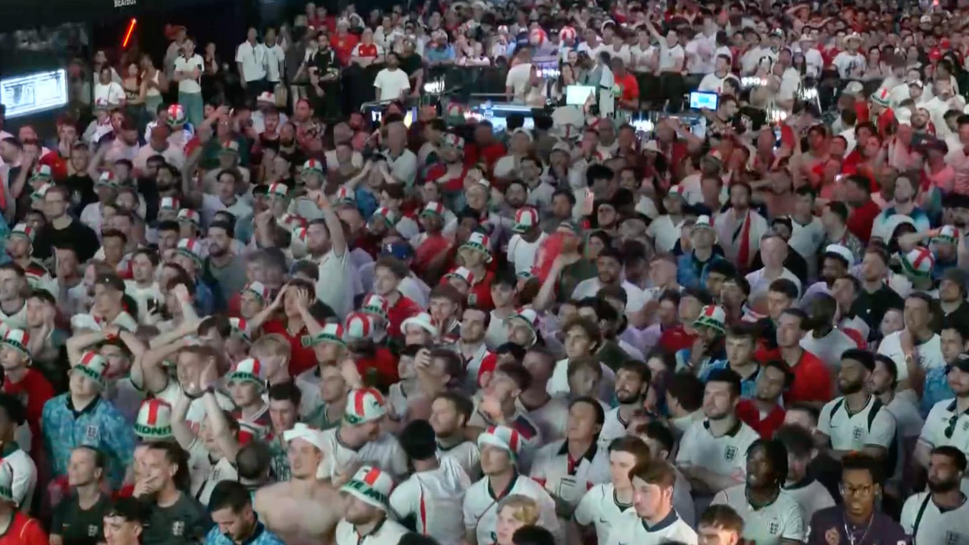 The scenes in London as Jude Bellingham gives England the lead