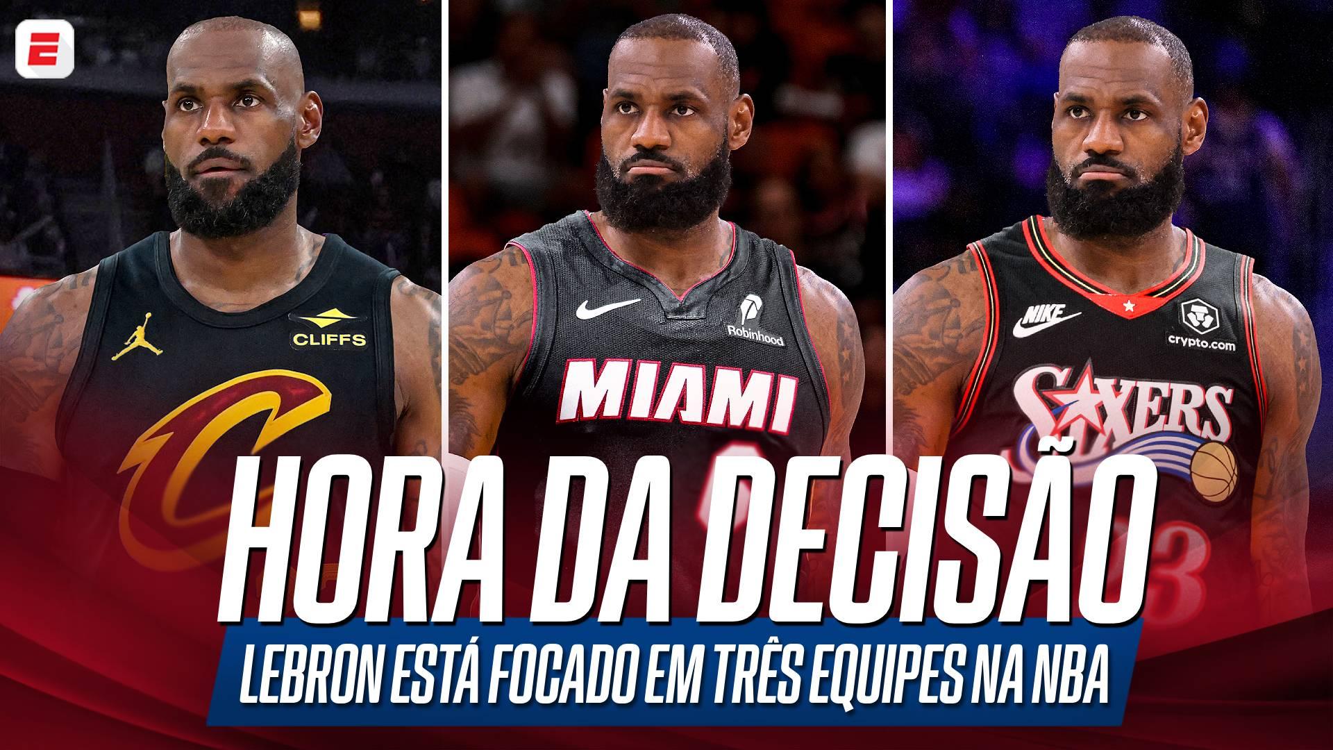 O foco é em Cleveland, Miami e Philadelphia': Shams Charania atualiza as propostas por LeBron James