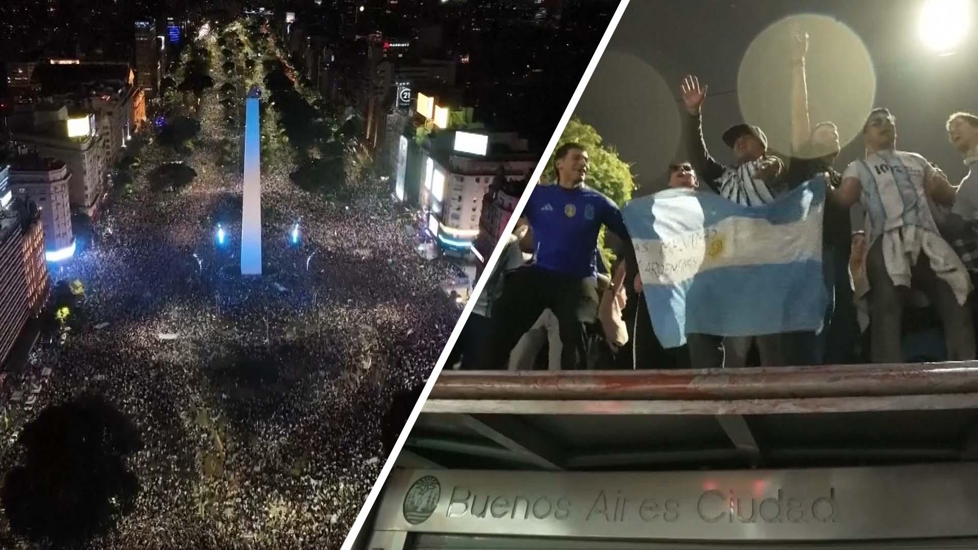 Argentina fans flood Buenos Aires to celebrate WC semifinal victory