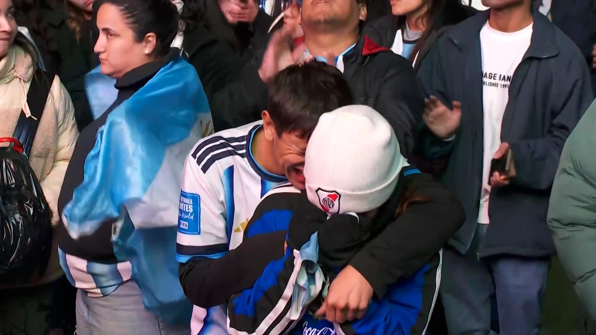 Argentina fans in tears after World Cup final defeat to Spain
