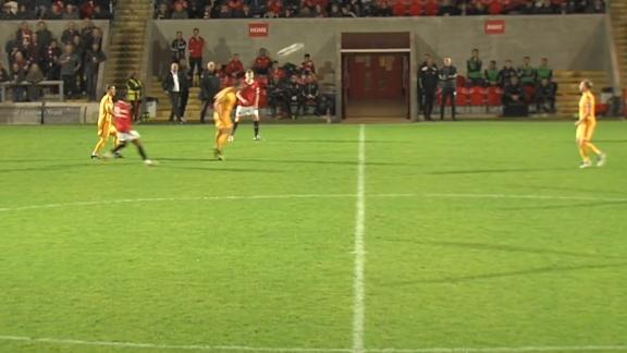 Basford United's Galinski scores with ridiculous header