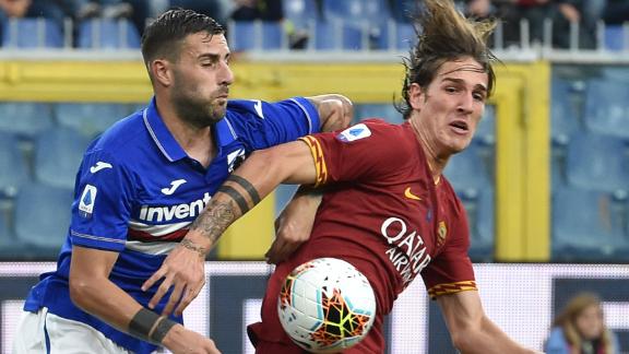 Kluivert sees red in Roma's goalless draw