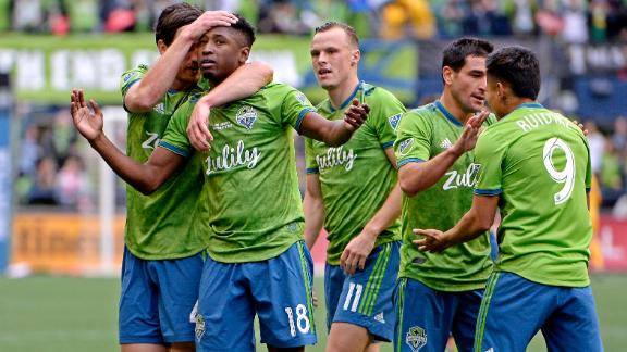 Leerdam's deflected shot puts Seattle in front