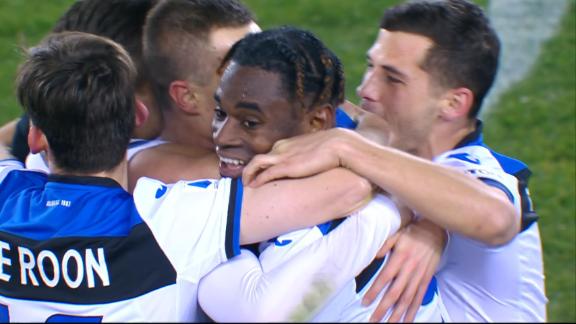Atalanta's Ilicic scores a free kick from nearly half field