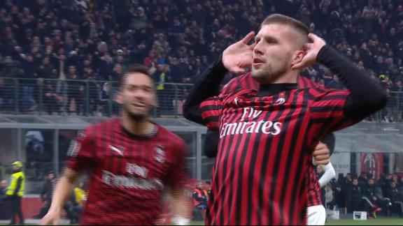 Red-hot Rebic volleys Milan into the lead