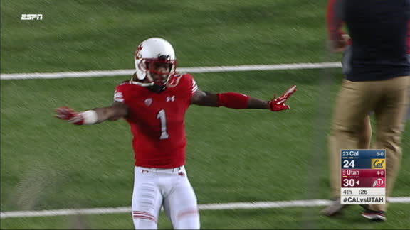 Utah 30 24 California Oct 10 2015 Final Score ESPN