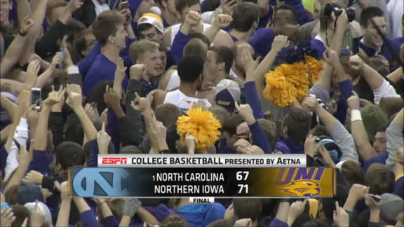 Northern Iowa Stuns No 1 North Carolina Abc7 Los Angeles