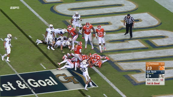 Clemson 26 7 Georgia Tech Sep 22 2016 Final Score ESPN
