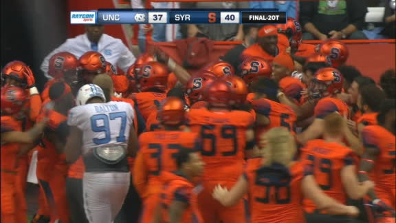 Syracuse Rallies To Beat North Carolina 40 37 In Double Ot Abc11