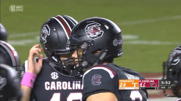 Tennessee football black uniforms vs South Carolina