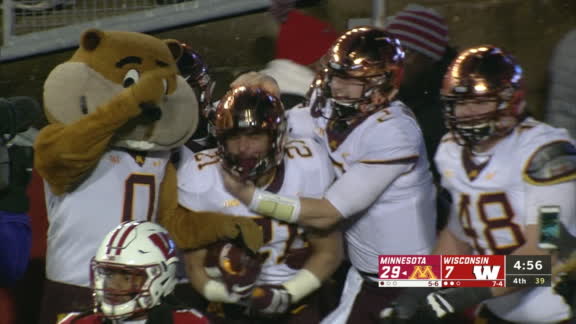 Minnesota 37 15 Wisconsin Nov 24 2018 Final Score ESPN