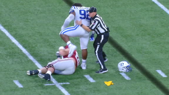 Duke's Cerenord ejected after incident with Bama offensive lineman