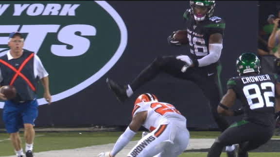 Le'Veon hurdles defender to get first down