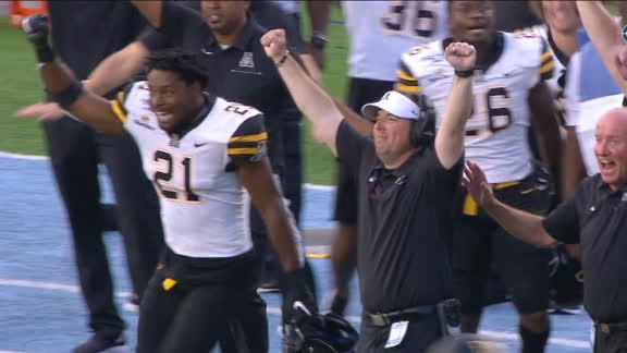 App State upsets UNC with last-second FG block