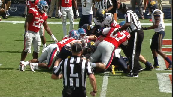 Egg Bowl 2017: Ole Miss' D.K. Metcalf does dog pee celebration 