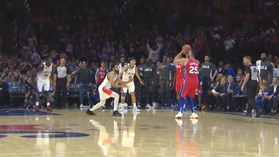 Ben Simmons three-pointer video: Sixers star shooting in pick-up