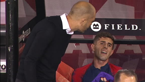 Pulisic shows frustration after being subbed off