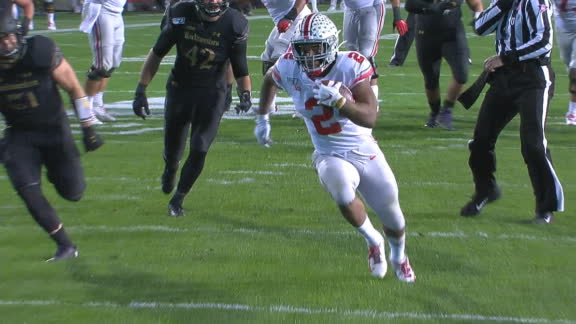 Fields connects with Dobbins for his second score