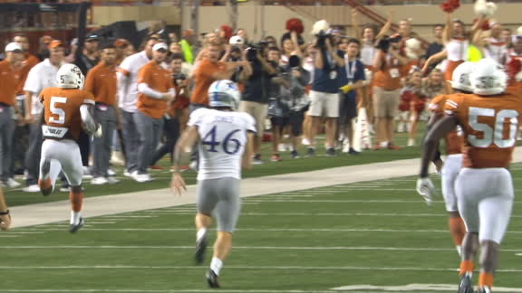 Jamison runs it back for a Texas defensive PAT
