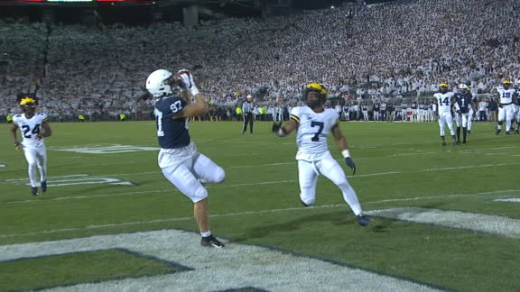 Freiermuth's 17-yard TD catch puts Penn State on the board