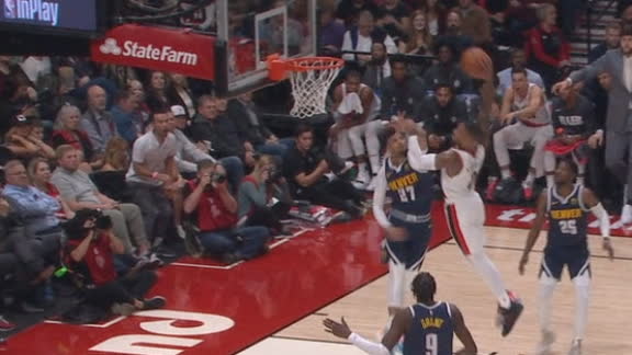 Lillard throws down tomahawk dunk