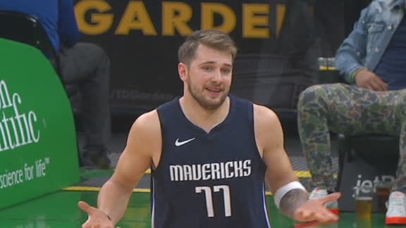 Luka mimics Jordan shrug after 3