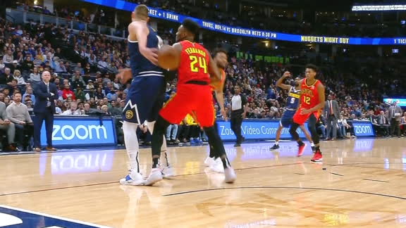 Jokic improvises with behind-the-back pass to Morris