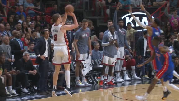 Olynyk sinks a 3 from way downtown