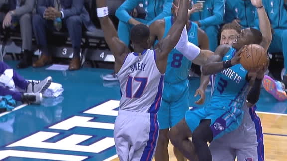 Rozier shakes the defense and switches hands on the layup