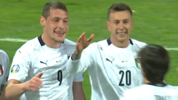 Belotti's brilliant finish puts Italy 3-0 up