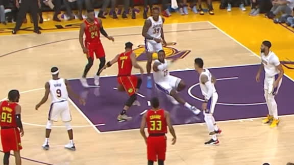 Turner puts LeBron on his backside with behind-the-back crossover